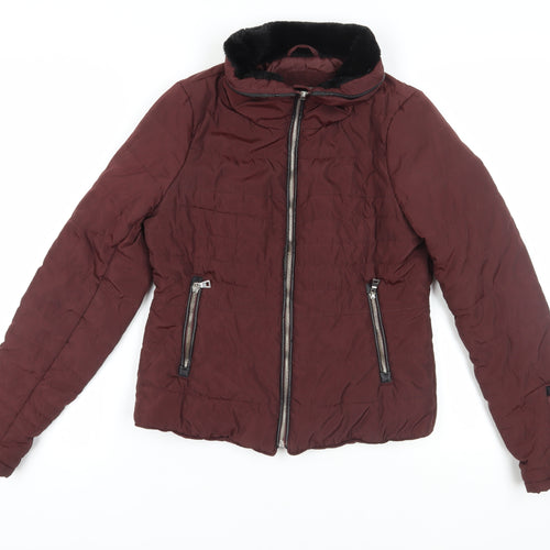 Vero Moda Women's Brown Bomber Jacket Size S Classic Style