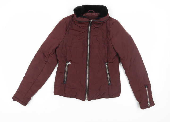 Vero Moda Women's Brown Bomber Jacket Size S Classic Style