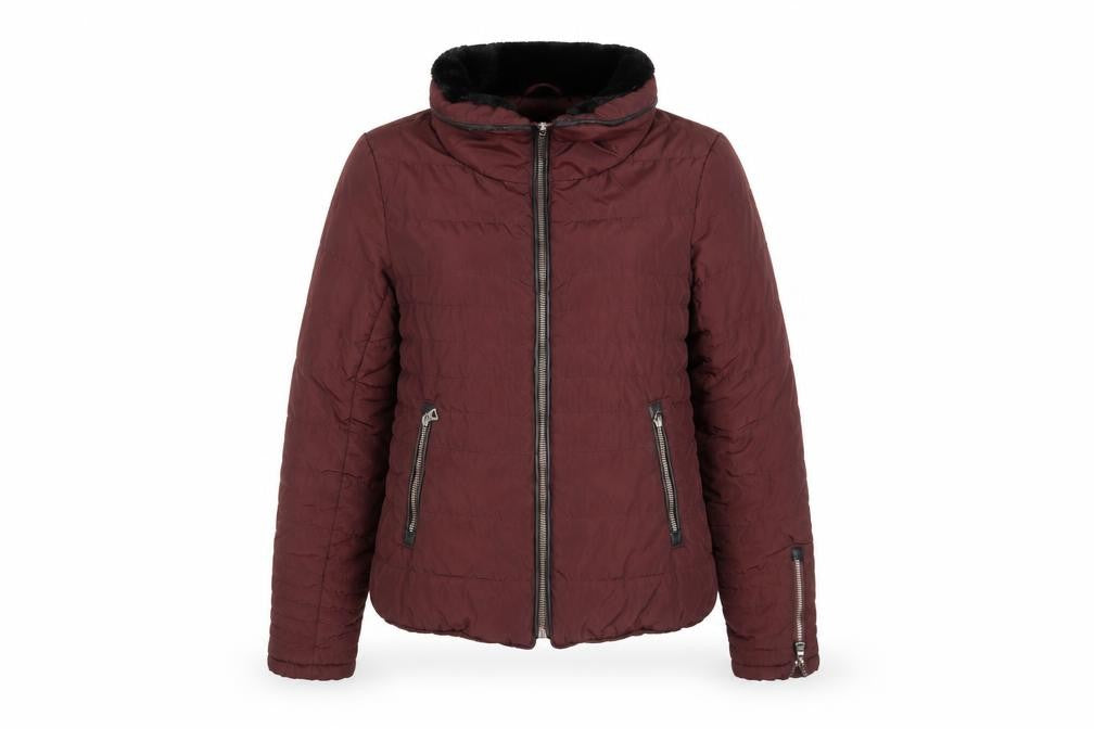 Front view of Vero Moda Women's Brown Bomber Jacket, size S, Classic Style