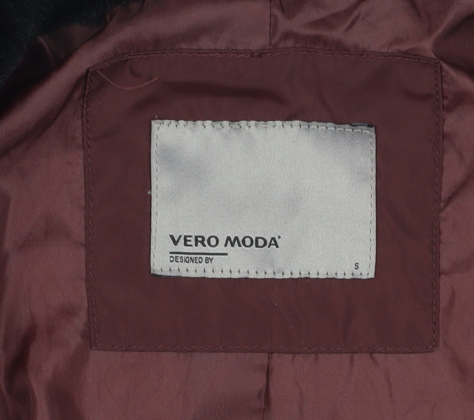 Vero Moda Women's Brown Bomber Jacket Size S Classic Style