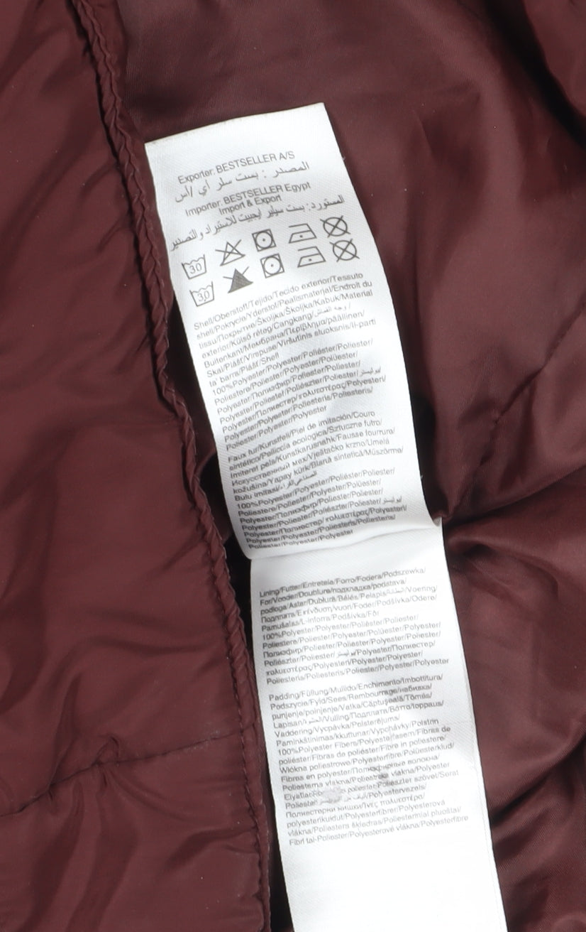 Vero Moda Women's Brown Bomber Jacket Size S Classic Style