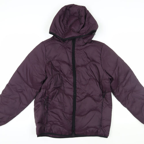 Marks and Spencer Purple Women's Puffer Jacket Size 10