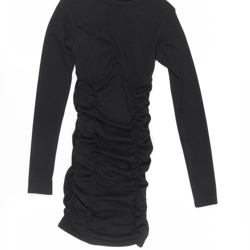 PrettyLittleThing Women's Black Bodycon Dress Size 8