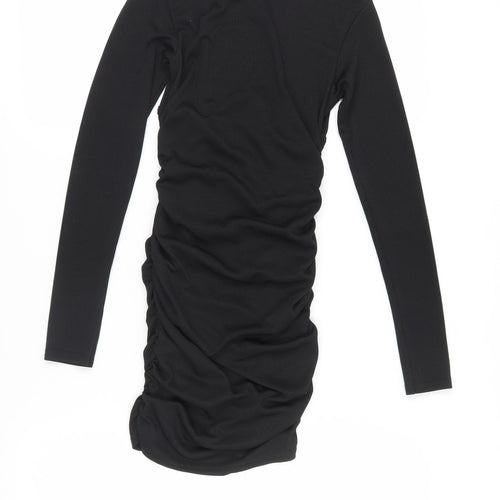 PrettyLittleThing Women's Black Bodycon Dress Size 8