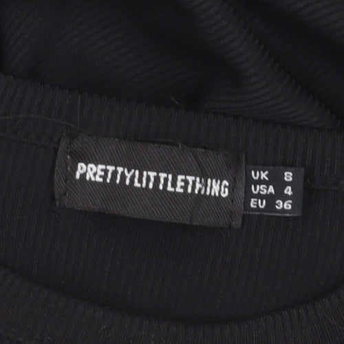PrettyLittleThing Women's Black Bodycon Dress Size 8