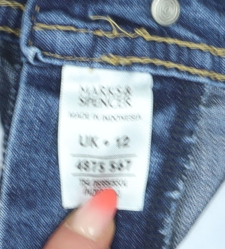 Marks and Spencer Women's Blue Straight Jeans Size 12