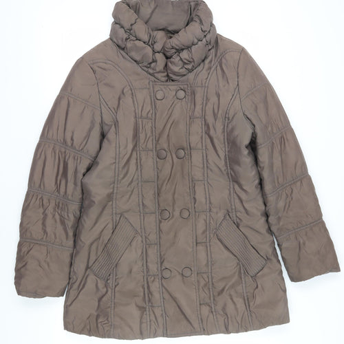 Betty Barclay Women's Brown Quilted Coat Size 12