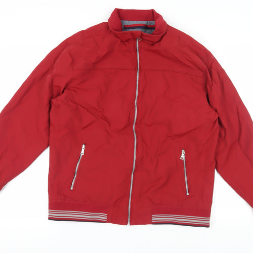 Marks and Spencer Men Red Bomber Jacket Size L