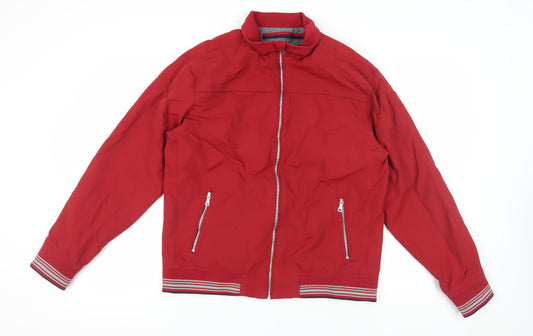 Marks and Spencer Men Red Bomber Jacket Size L