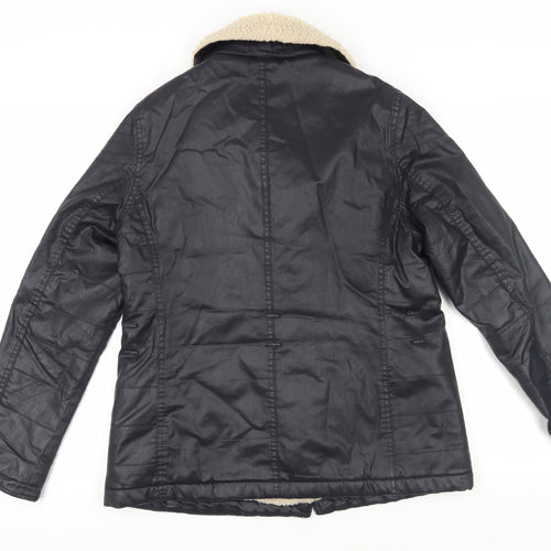 Marks and Spencer Women's Black Motorcycle Jacket Size 12
