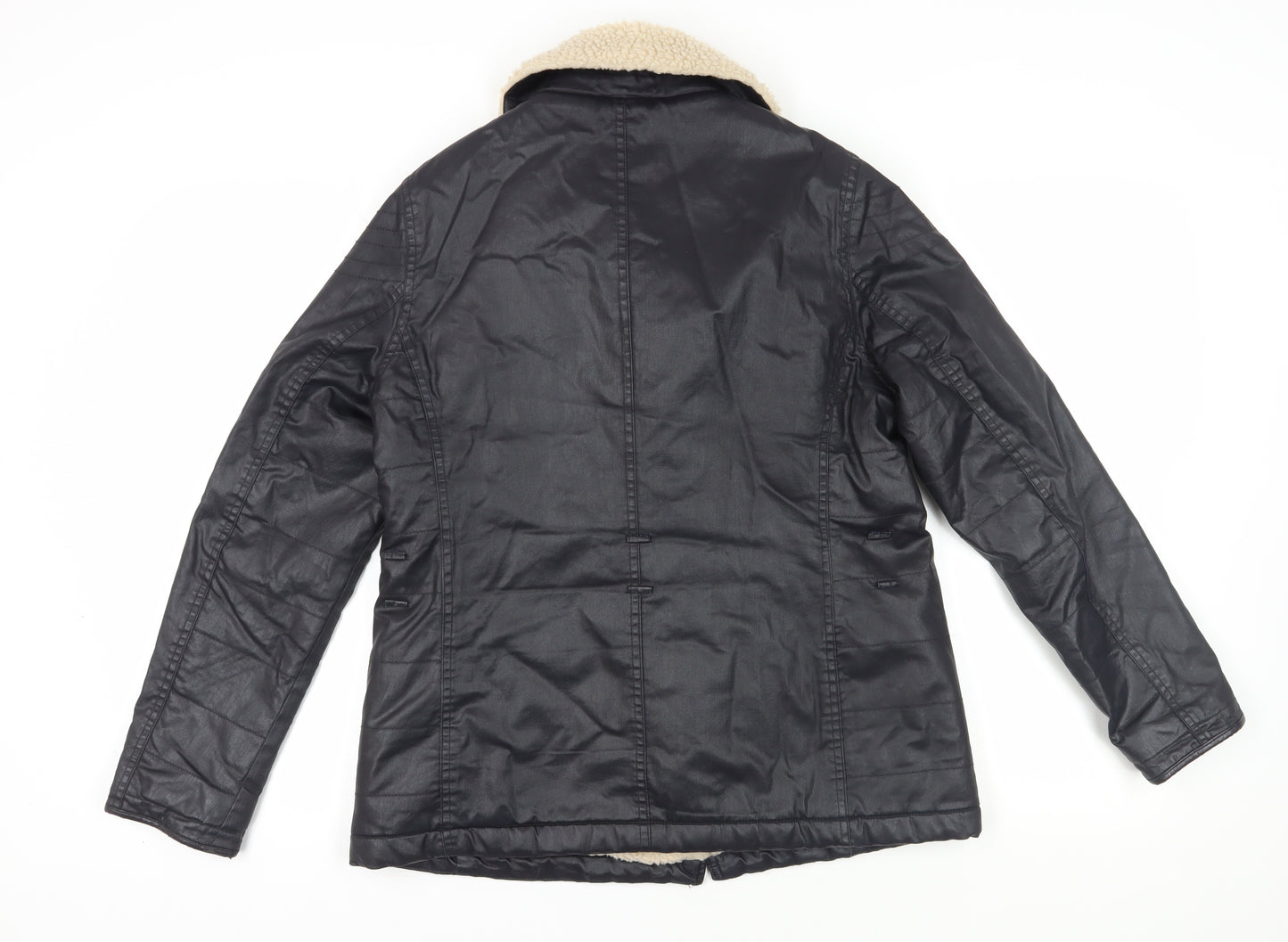 Marks and Spencer Women's Black Motorcycle Jacket Size 12