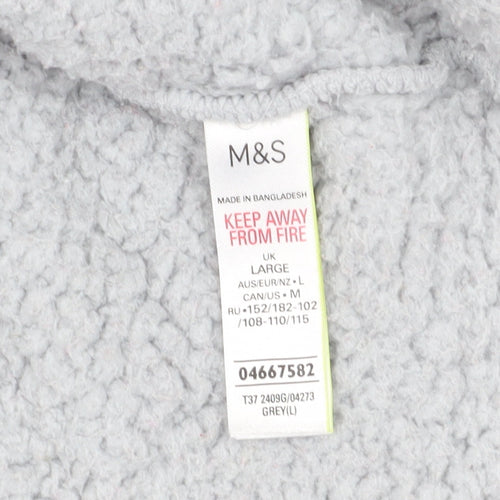 Marks and Spencer Women’s Grey Full Zip Hoodie Size L
