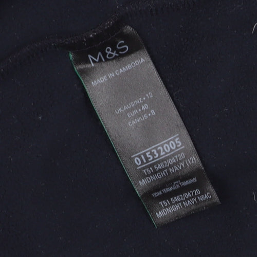 Marks and Spencer Womens Black Fleece Jacket Size 12