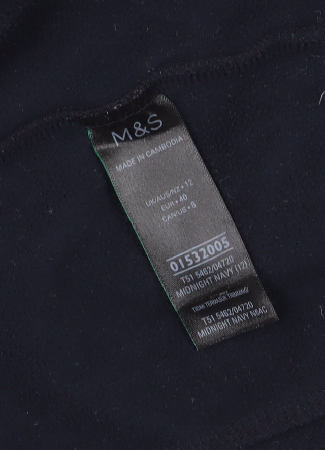 Marks and Spencer Womens Black Fleece Jacket Size 12