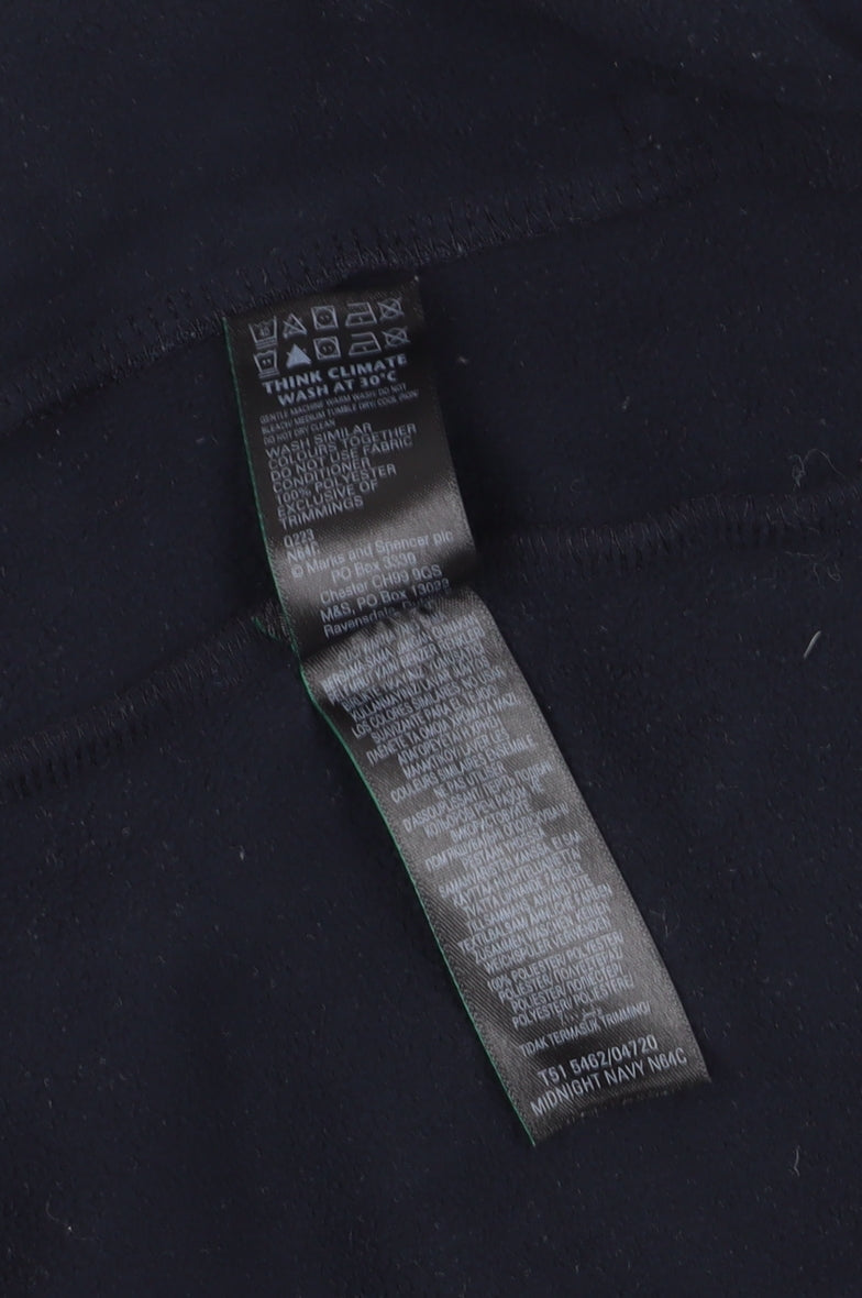 Marks and Spencer Womens Black Fleece Jacket Size 12