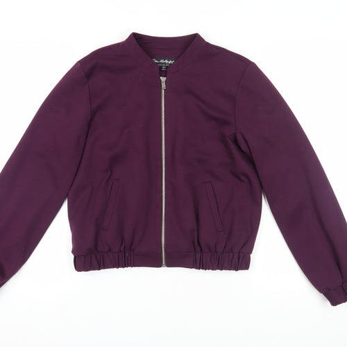 Miss Selfridge Women's Purple Bomber Jacket Size 10