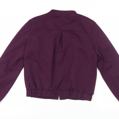 Miss Selfridge Women's Purple Bomber Jacket Size 10