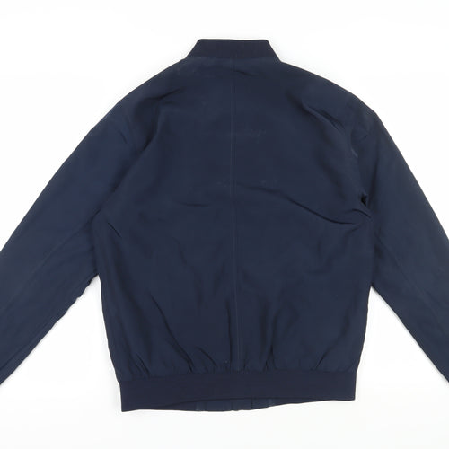 Topman Men's Blue Bomber Jacket - M