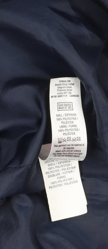 Topman Men's Blue Bomber Jacket - M