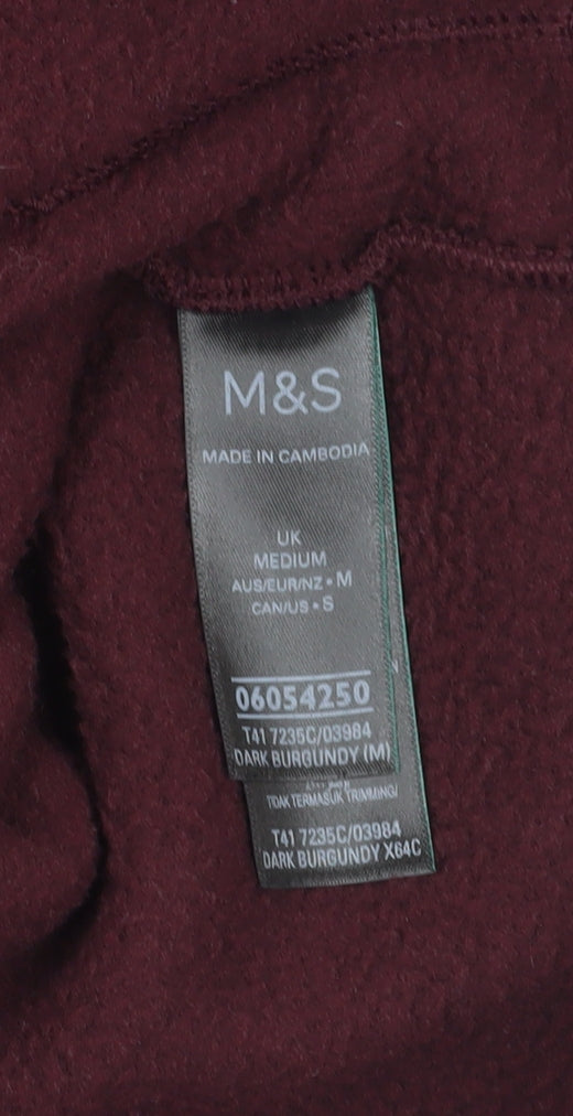 Marks and Spencer Women’s Burgundy Fleece Jacket M