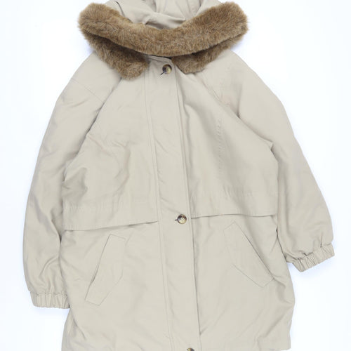 Marks & Spencer Women's Beige Parka Coat Size 10