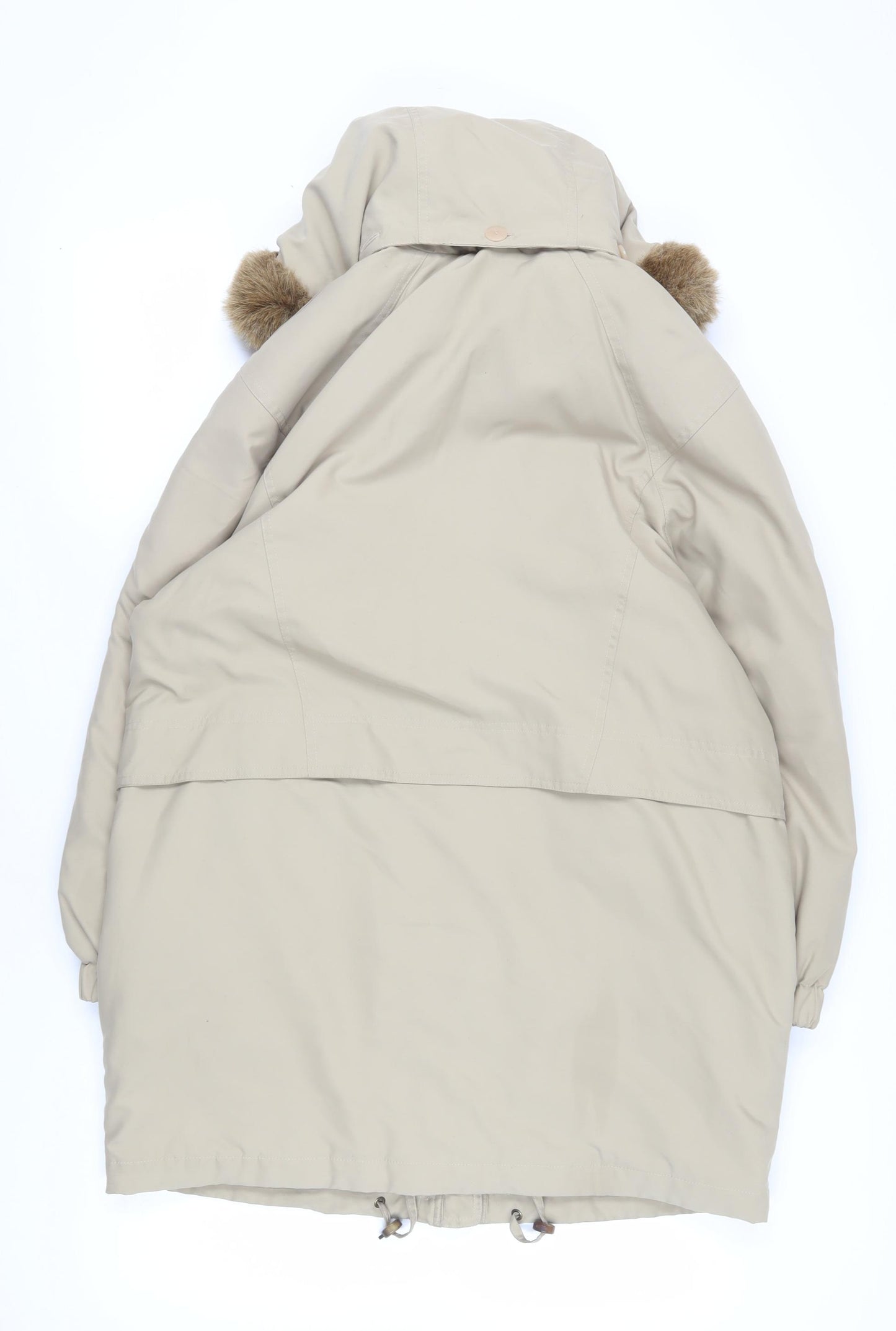 Marks & Spencer Women's Beige Parka Coat Size 10