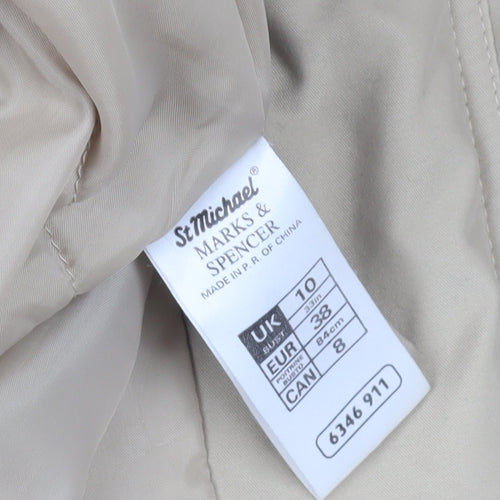 Marks & Spencer Women's Beige Parka Coat Size 10