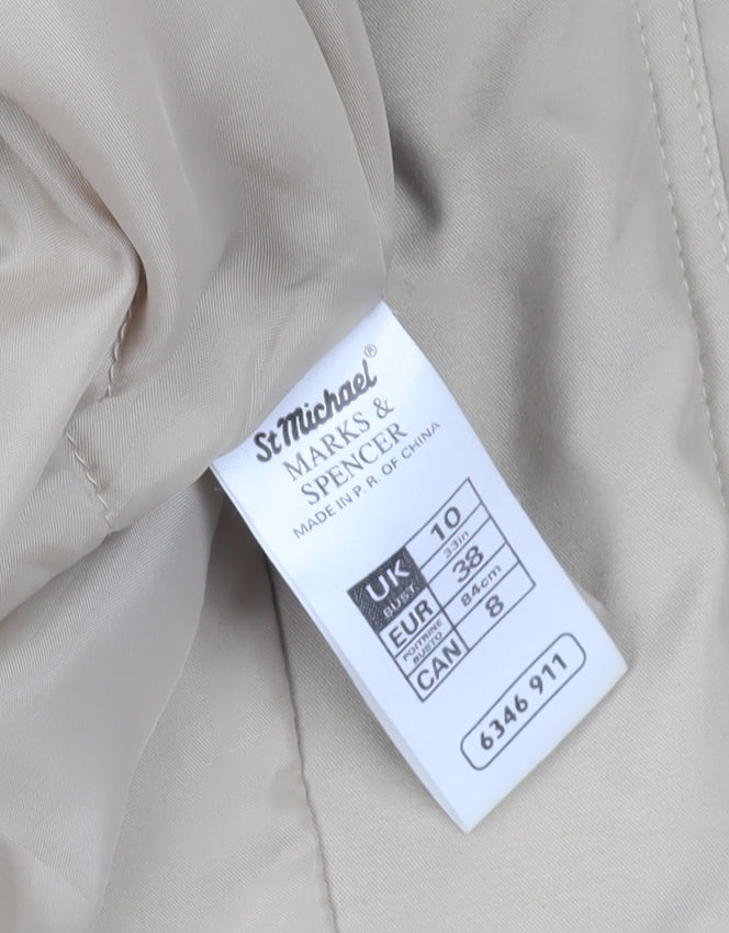 Marks & Spencer Women's Beige Parka Coat Size 10