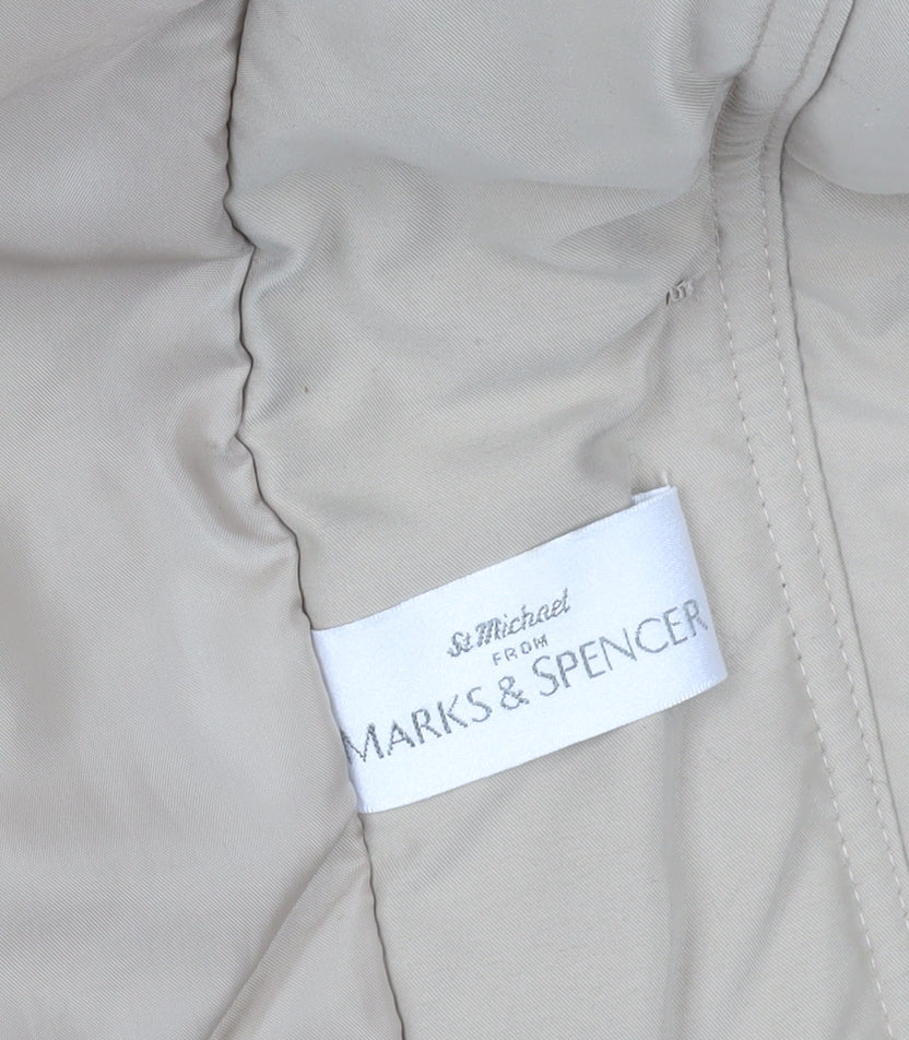 Marks & Spencer Women's Beige Parka Coat Size 10