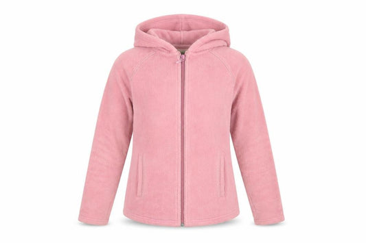 Front view of Next Women's Pink Hooded Fleece Jacket, size 12