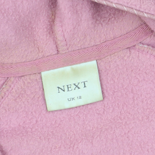 Next Women's Pink Hooded Fleece Jacket Size 12