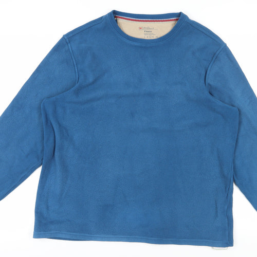 Marks and Spencer Men's Blue Fleece Sweatshirt L