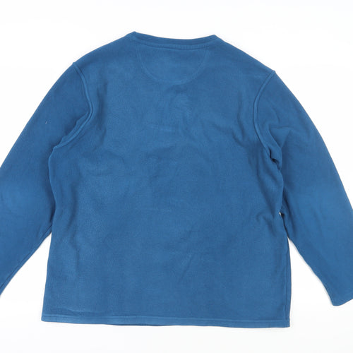 Marks and Spencer Men's Blue Fleece Sweatshirt L