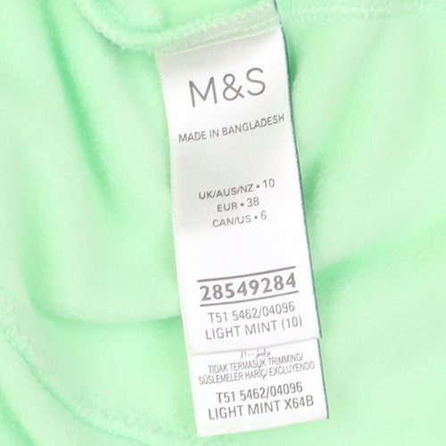 Marks and Spencer Women's Green Fleece Jacket Size 10