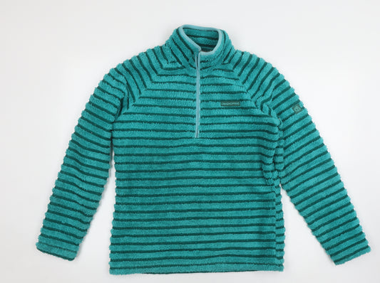 Craghoppers Women's Green Striped Pullover Sweatshirt Size 10