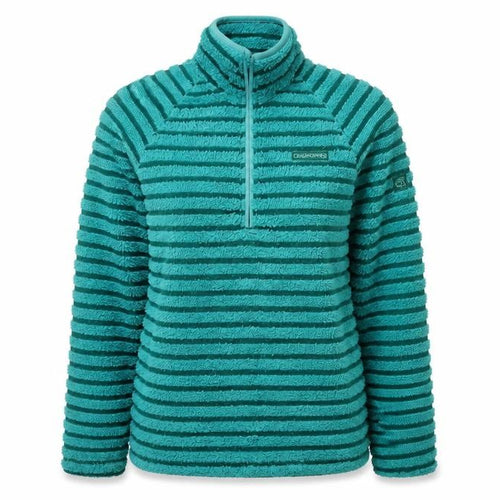 Craghoppers Women's Green Striped Pullover Sweatshirt Size 10