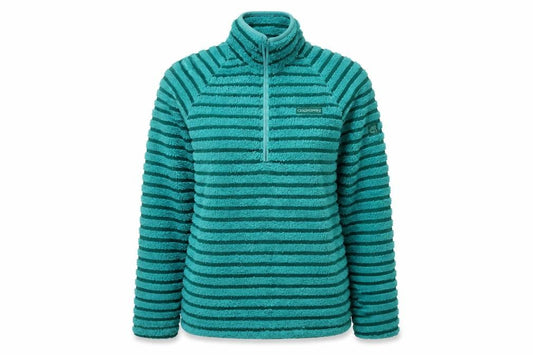 Craghoppers Women's Green Striped Pullover Sweatshirt Size 10