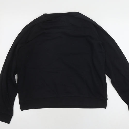 Jack Wills Women's Black Pullover Sweatshirt UK 8
