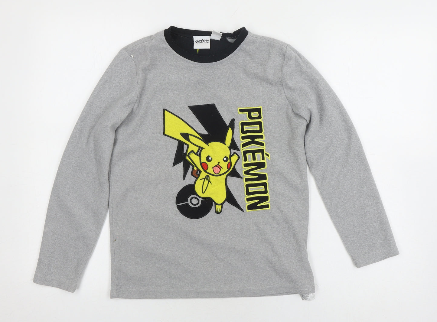 Boys Pokémon Grey Sweatshirt Pullover 10-11 Years Fleece