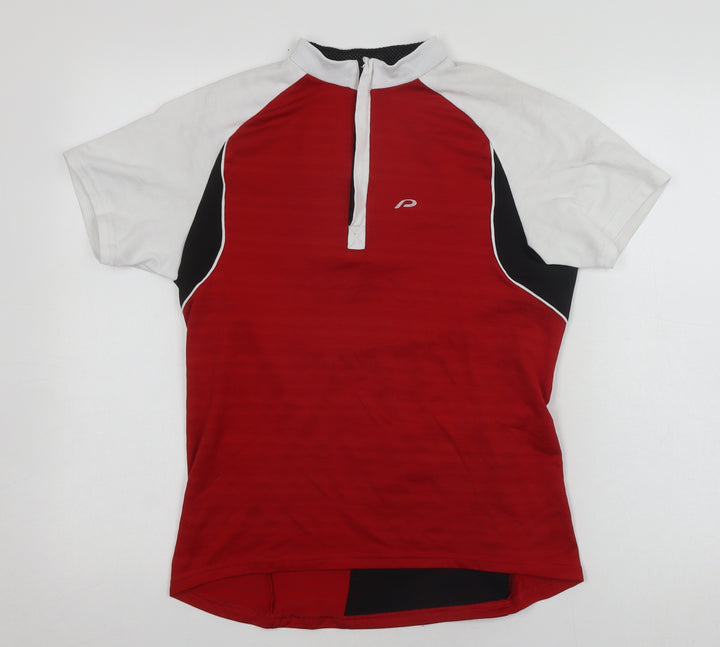 Protective Cycling Polo Unisex Red/Black UK 12 Jersey