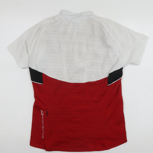 Protective Cycling Polo Unisex Red/Black UK 12 Jersey