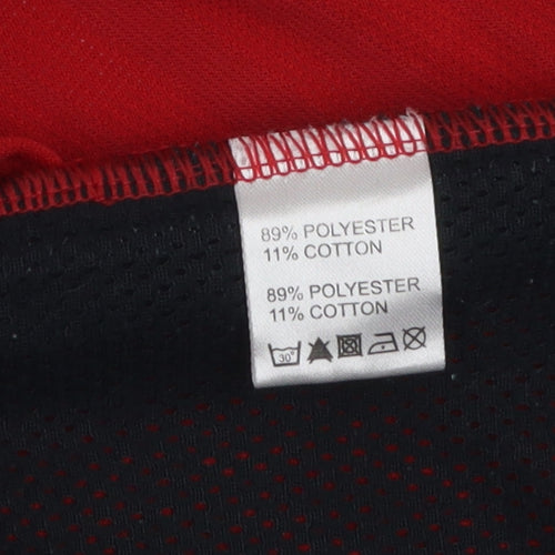 Protective Cycling Polo Unisex Red/Black UK 12 Jersey