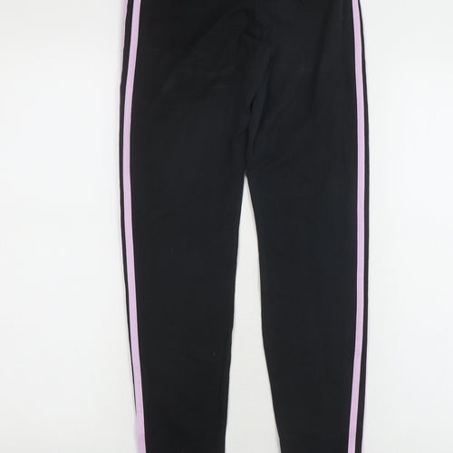 Adidas Girls Black Track Pants L Regular Fit Activewear