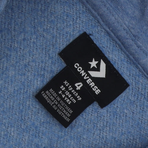 Converse Boys Blue Hooded Zip Top 4 Years Casually Cool