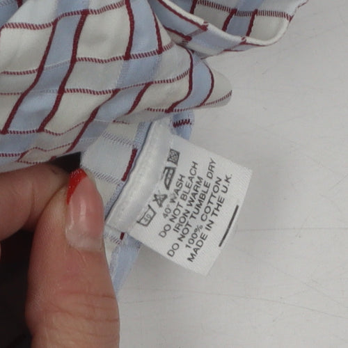 Men's Multicoloured Checked Cotton Shirt - Size L