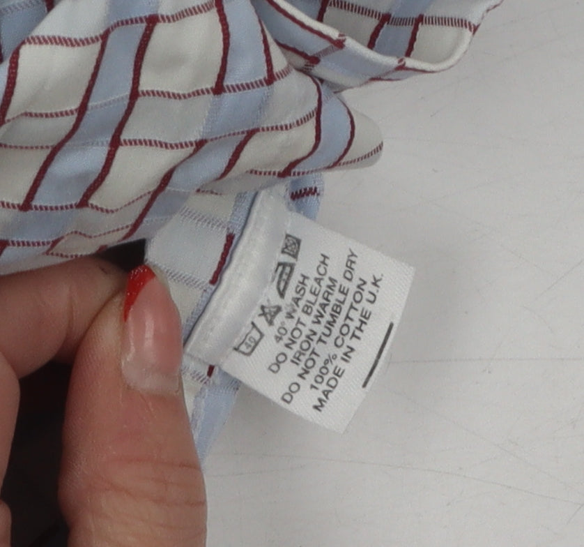 Men's Multicoloured Checked Cotton Shirt - Size L