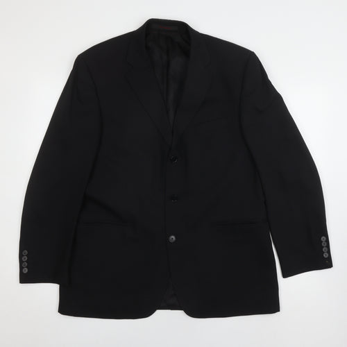 Jeff Banks Men's Black Wool Blazer 42R