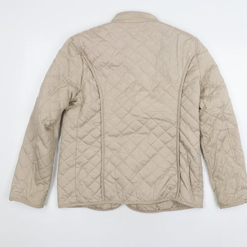 CC Women's Beige Quilted Jacket Size 12