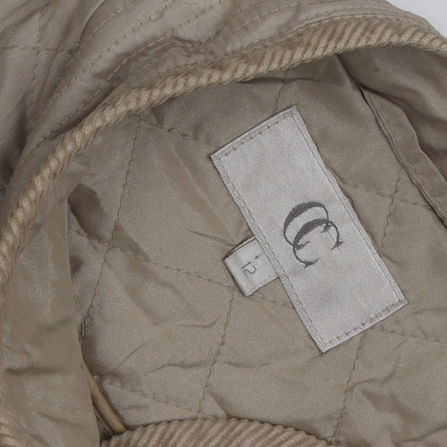 CC Women's Beige Quilted Jacket Size 12