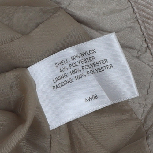 CC Women's Beige Quilted Jacket Size 12